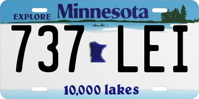 MN license plate 737LEI