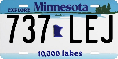 MN license plate 737LEJ