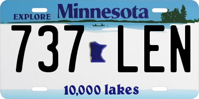 MN license plate 737LEN