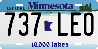 MN license plate 737LEO