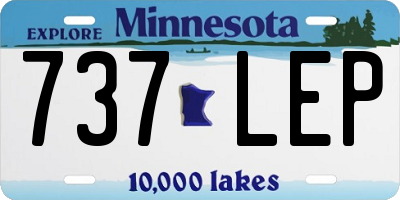 MN license plate 737LEP