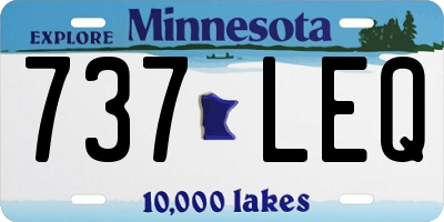MN license plate 737LEQ