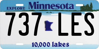 MN license plate 737LES