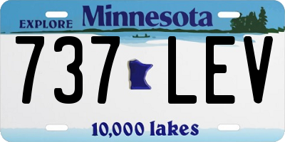 MN license plate 737LEV