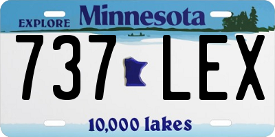 MN license plate 737LEX