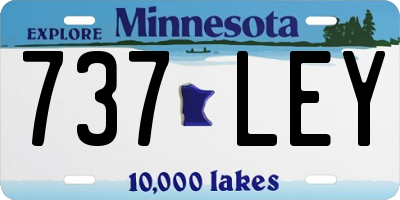 MN license plate 737LEY
