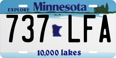 MN license plate 737LFA