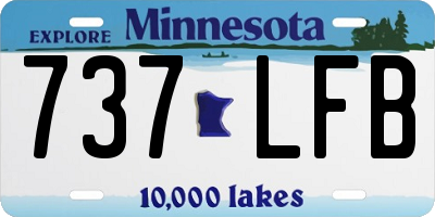 MN license plate 737LFB