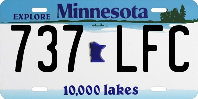 MN license plate 737LFC