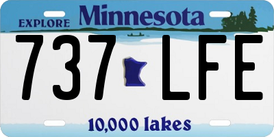 MN license plate 737LFE