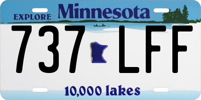 MN license plate 737LFF