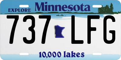 MN license plate 737LFG