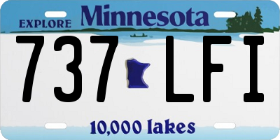 MN license plate 737LFI