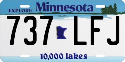 MN license plate 737LFJ