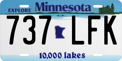 MN license plate 737LFK