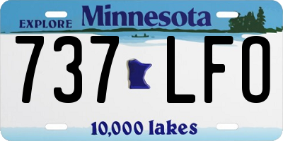 MN license plate 737LFO