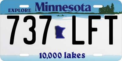 MN license plate 737LFT