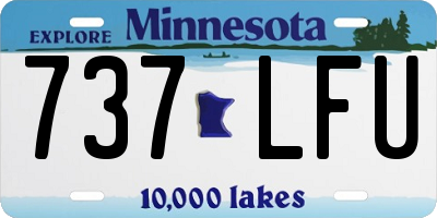 MN license plate 737LFU