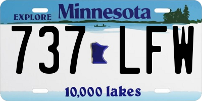 MN license plate 737LFW
