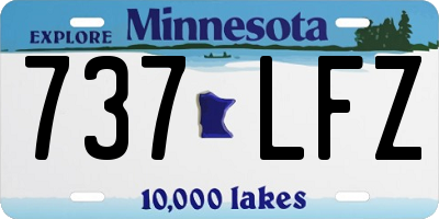 MN license plate 737LFZ