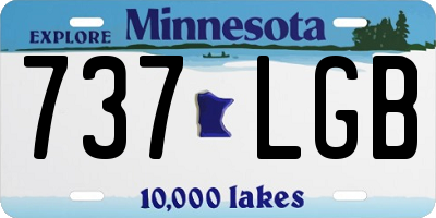 MN license plate 737LGB