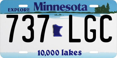 MN license plate 737LGC