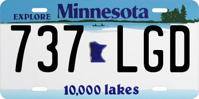 MN license plate 737LGD
