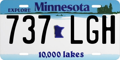 MN license plate 737LGH