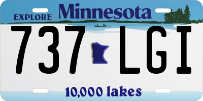 MN license plate 737LGI