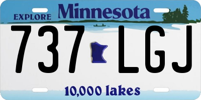 MN license plate 737LGJ