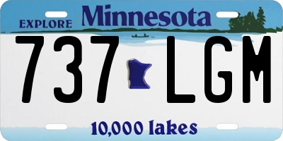 MN license plate 737LGM
