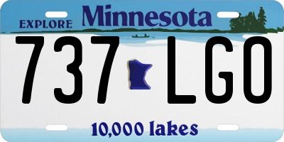 MN license plate 737LGO