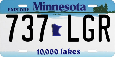 MN license plate 737LGR