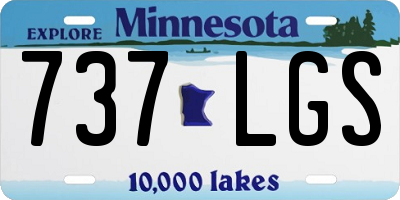 MN license plate 737LGS