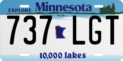 MN license plate 737LGT