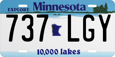 MN license plate 737LGY