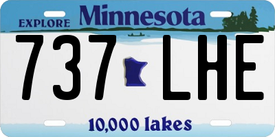 MN license plate 737LHE