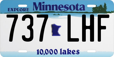 MN license plate 737LHF