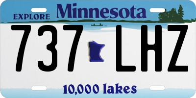 MN license plate 737LHZ