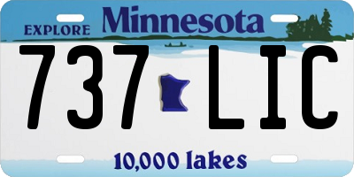 MN license plate 737LIC