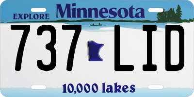 MN license plate 737LID