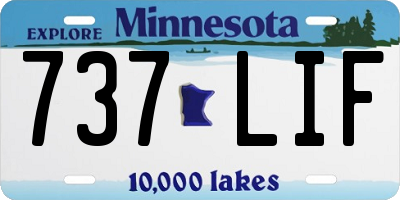 MN license plate 737LIF
