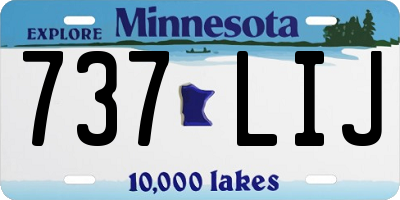 MN license plate 737LIJ