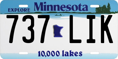 MN license plate 737LIK