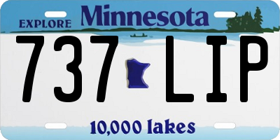 MN license plate 737LIP