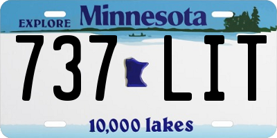 MN license plate 737LIT
