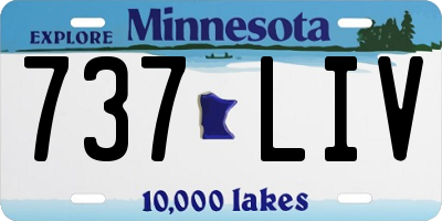 MN license plate 737LIV