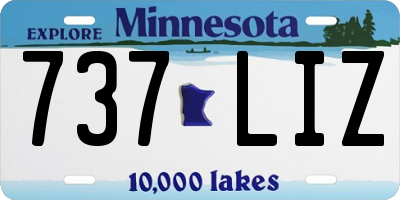 MN license plate 737LIZ