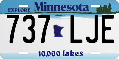 MN license plate 737LJE