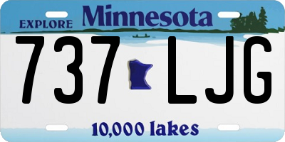 MN license plate 737LJG